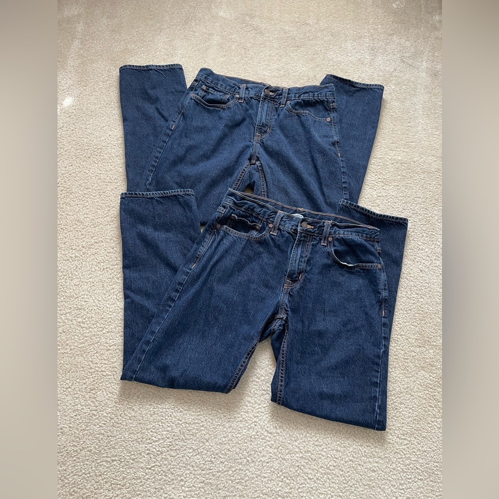 Men’s Blue Jeans - Size: 34 x 32 - Straight - Set of 2